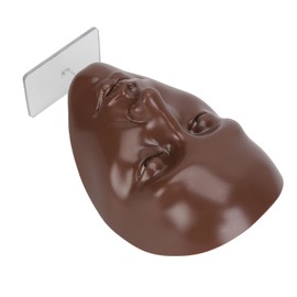 Jauarta 5D Silicone Makeup Practice Face Teaching Face Eye Cosmetic Mannequin Board for Cosmetology (Black)