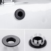 2 Pieces Sink Overflow Ring for Kitchen Bathroom Sink, Round