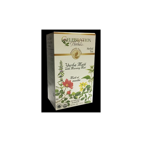 Celebration Herbals Yerba Mate With Mint Tea (Organic) - 24 Tea Bags