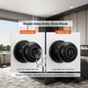 Haidms 5 Pack Matte Black Door Knobs with Lock and