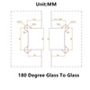Heavy Duty Shower Glass Door Hinge,Solid One-Piece Precision Cast with