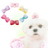30pcs Shinning Rhinestone Bow Pattern Elastic Hair Rope Hair Band