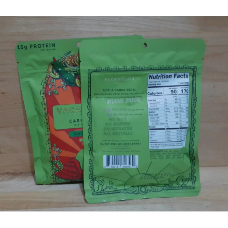 seca 2 Pack VACADILLOS air dried Beef Jerky Carne Seca