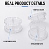 Garlic Chopper 2 Pack, Manual Garlic Twister & Mincer, Clear