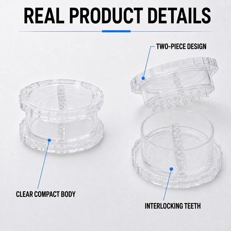 Garlic Chopper 2 Pack, Manual Garlic Twister & Mincer, Clear