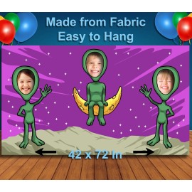 Modern Digital Designs Aliens Theme Face Cutout, 42x72" Photo Stand-in, Party Selfie Photo Prop