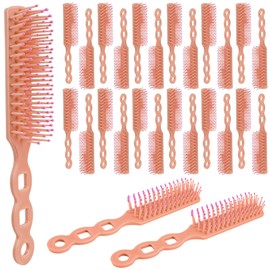 Framendino, 100 Pack Disposable Hair Brushes Bulk for Homeless Curly Pink