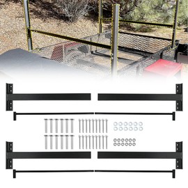 Liouedf Adjustable Roof Ladder Racks for 4'-7' Enclosed Trailers/Cargo Vans/Trucks: Heavy-Duty Black 2-Pack w/Bolt-On Mounting