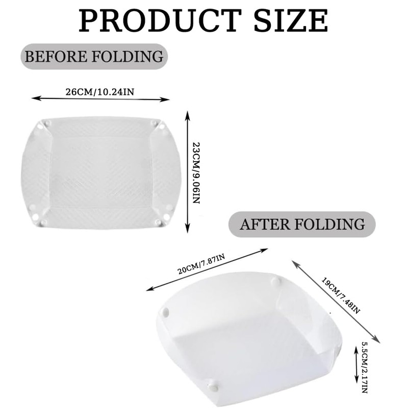 4Pcs Outdoor Folding Plates,Collapsible Plate,Portable Lightweight Multi-Purpose Combo Set,Food Grade