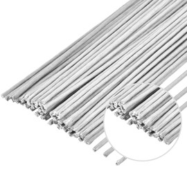 POPOYU Pack of 50 Floristry Wire, Flower Wire, White, Plug-In Wire, Floristry Supplies, Flower Trunk Wire, 18 Gauge for Making Flower Crafts, Artificial Flowers, Craft Wire