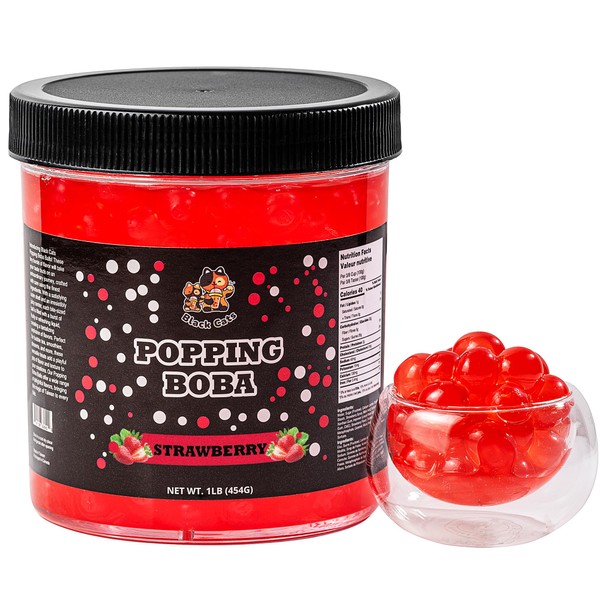 Popping Boba Pearls | Strawberry Flavor | 1LB (454g) |