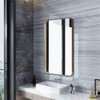 Pemberly Row 32"x20" Rectangle Metal & MDF Wall-Mounted Bathroom Mirror