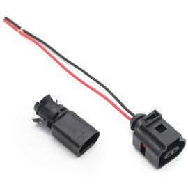 JUUDDENPARTS 1J0919379A Outside Air Temperature Sensor & Plug Ambient Sensor Replacement for A3 A4 A6 2004-2016 Replace 8Z0820535