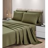 Chezmoi Collection 6-Piece Olive Green Sheet Set Full - Extra