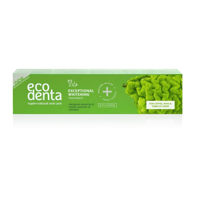 Ecodenta Exceptional Whitening Toothpaste - Teeth Cleaning Plaque Removal Tooth