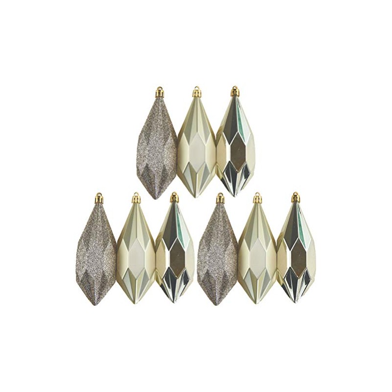 BWG 9 Large Geo Gold Christmas Tree Tear Drop 13cm