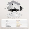 FEITON Bathroom Exhaust Fan with Light (3000K/4000K/5000K), Ceiling Mount, 110