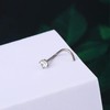 COCHARM G23 Titanium 20g Nose Stud 3mm Clear CZ Nose