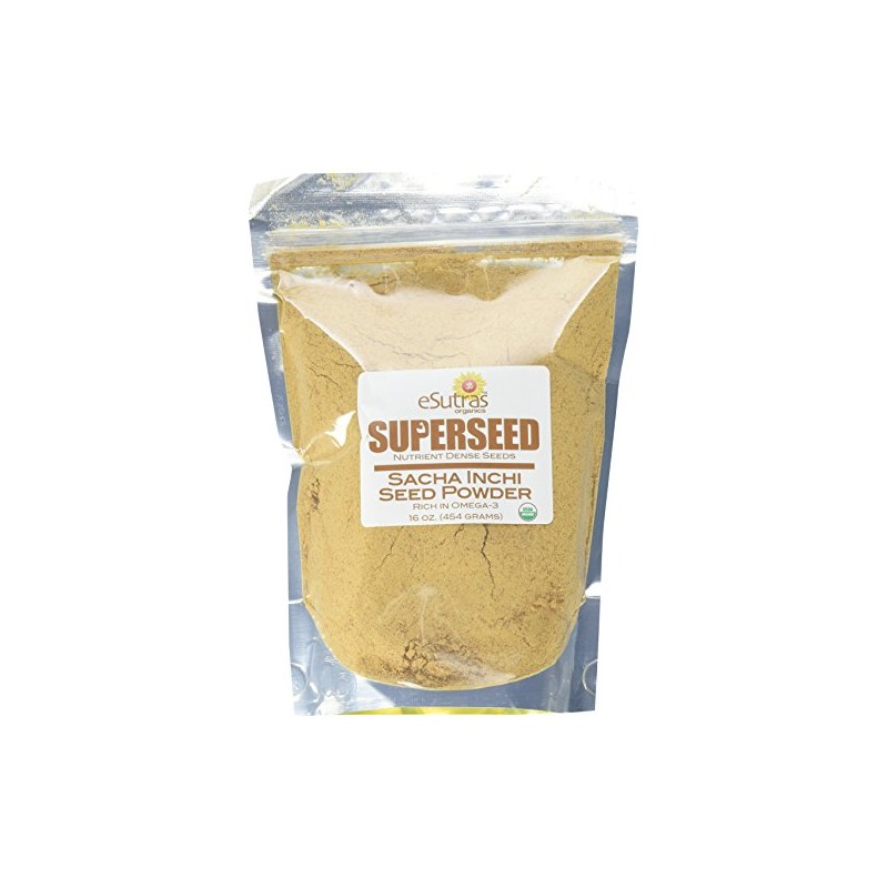 eSutras Organics Toasted Sacha Inchi Whole Seed Powder Cold Milled.