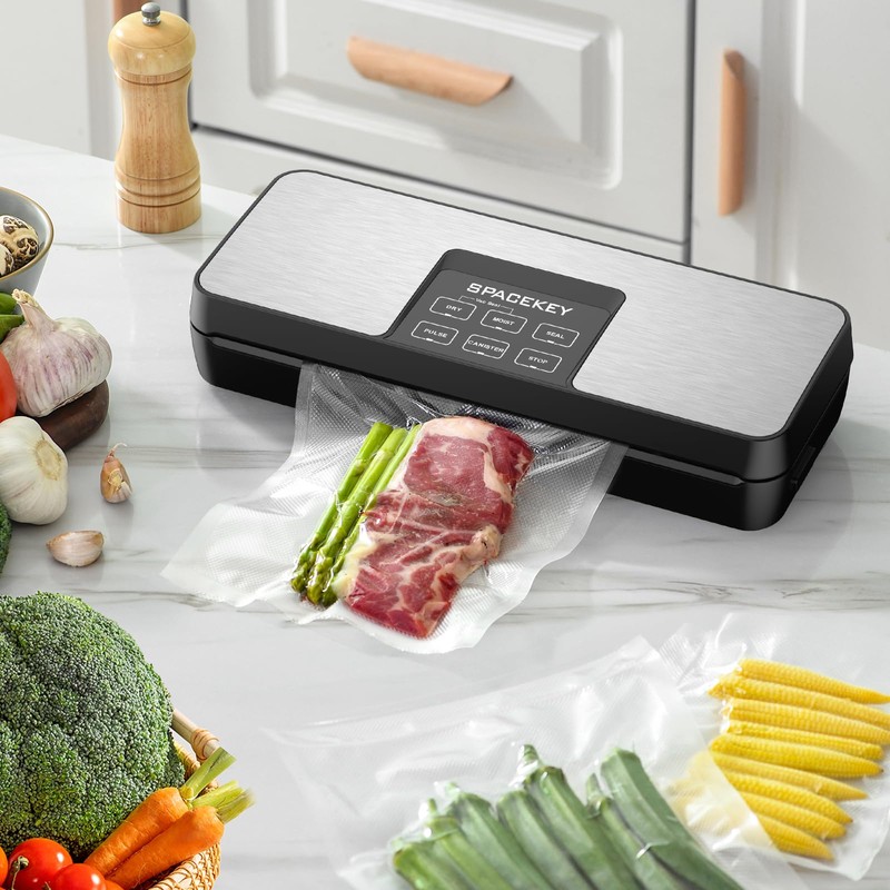 SPACEKEY Vacuum Sealer Machine, 85Kpa Food Vacuum Machine, Food Vacuum