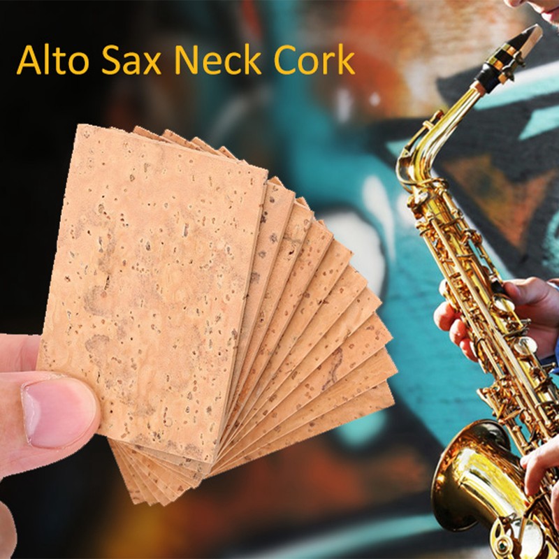 10PCS/Set Universal Saxophone Sax Neck Joint Cork Sheet Instrument Accessories