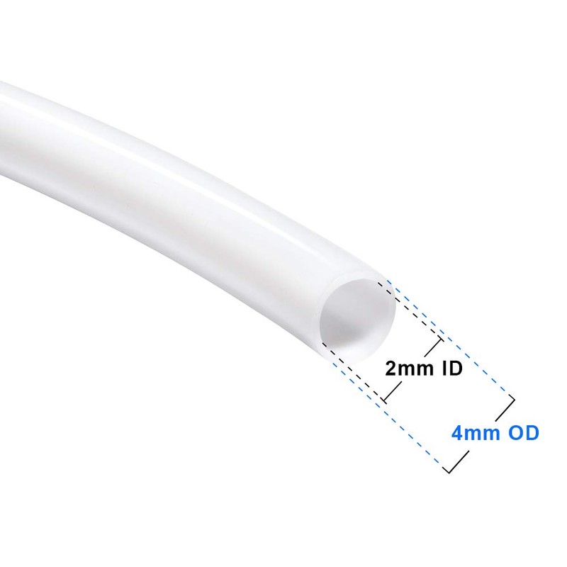 Feelers PTFE Teflon Tubing, 2mm ID X 4mm OD Tube
