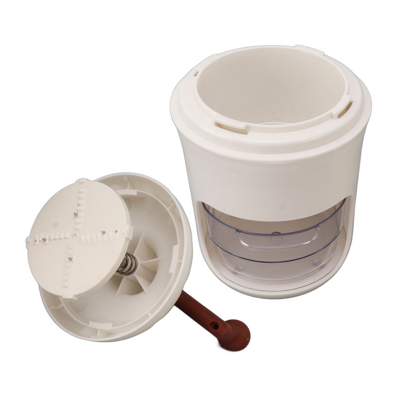 Portable Ice Crusher PP Manual Shaved Snow Cone Machine DIY