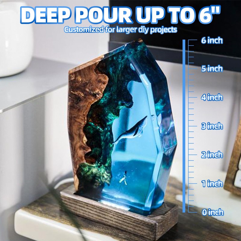Deep Pour Epoxy Resin 1.5 Gallon [New VRESION], Up to