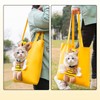 Pet Shoulder Bag Breathable Adjustable Elastic Opening Cute Canvas Pet