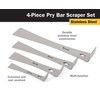 Titan 17009 4-Piece Stainless Steel Pry Bar Scraper Set
