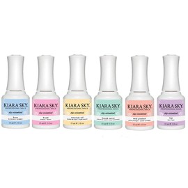 Kiara Sky Professional - Dip Manicure Nail Liquid Essentials - Long Lasting Nail Gels - Beauty Essentials Nail Design for Nail Art - Dip Liquids for Dip Manicure 0.5 fl oz, Essentials Kit Steps 1-6