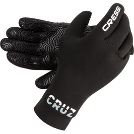 Cressi Cruz Gloves 3mm - Neoprene Diving Gloves Black 3mm Anti Slip Palm System,XXL/6, Adult Unisex
