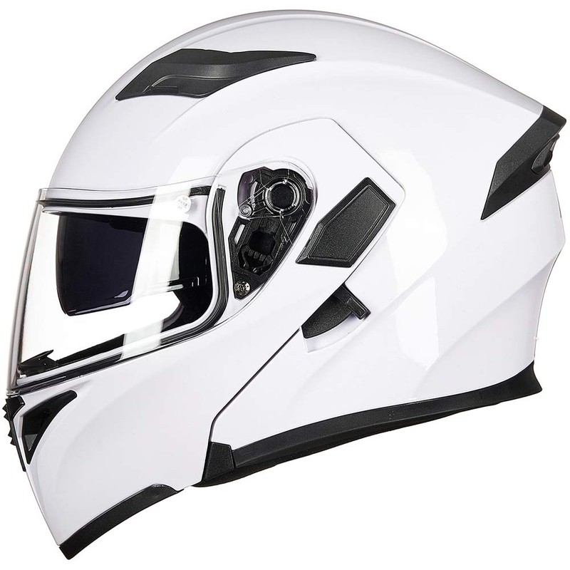 ILM Motorcycle Dual Visor Flip up Modular Full Face Helmet