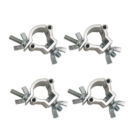Mini Stage Light Clamp 18-20mm 0.70”-0.8” OD Tubing/Pipe Aluminum Mounting Truss Clamps Max Heavy Duty Load 22lbs 4 Pack