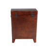 SEI Furniture Pyramid Storage Trunk, End Table, Espresso