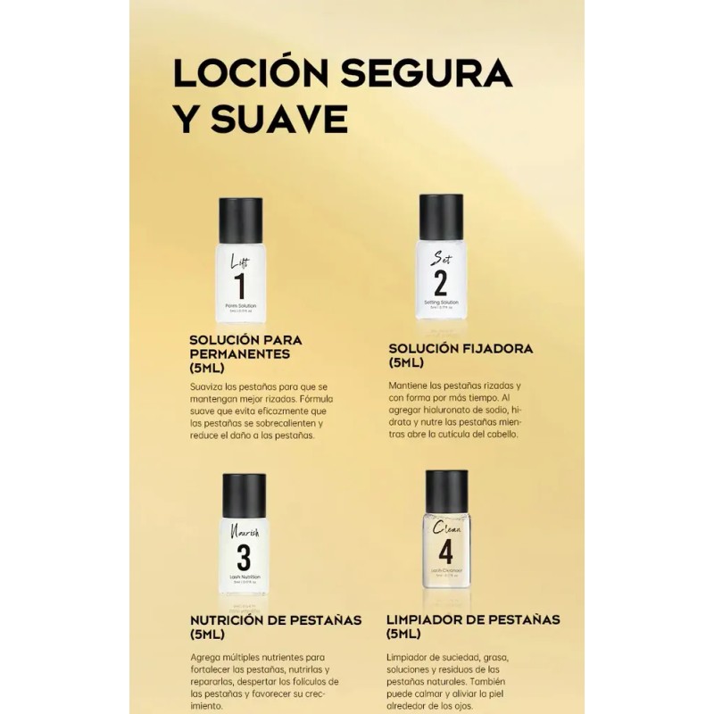 Kit Gollee Lash Lifting De Pestañas Laminado Ceja Con Tinta