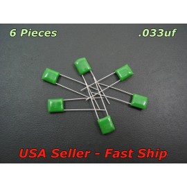 Unbranded 6 Pcs .033uf 100v Guitar Polyester Film Cap Tone Capacitors 333 33nf 2A333J