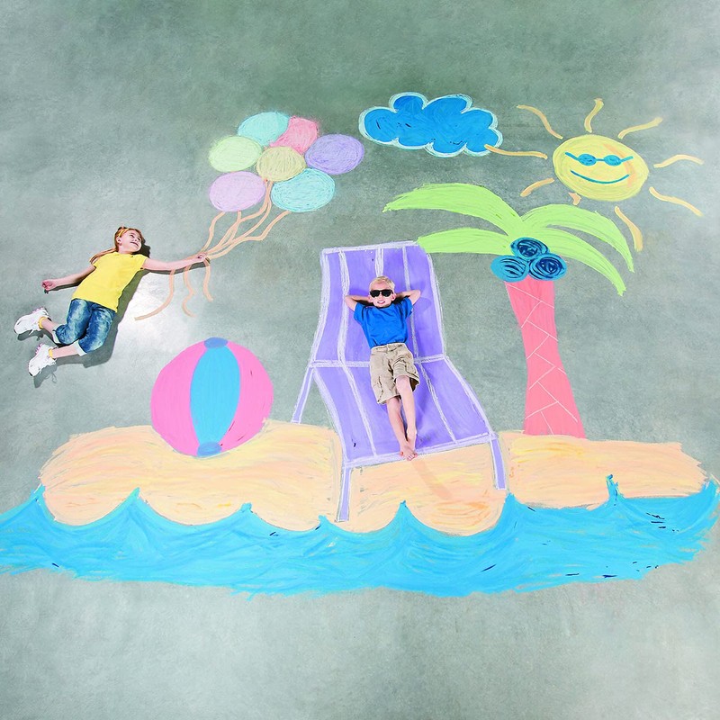 Jumbo Sidewalk Chalk - 20 pieces per bucket - Great