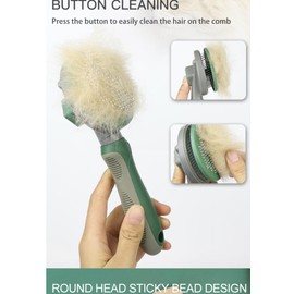 Pet Grooming Tool Needle Brush, Self Cleaning Slicker Brushes for Pet Grooming, Remove Undercoat, Shedding Hair from Long or Short Hair Pro