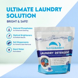 Laundry Detergent Powder with Phosphate - For All Machines, Fresh Clean Scent - Mess-Free - With Scoop - Safe for All Fabrics, Greywater & Septic… (46 Ounce Pack of 1)