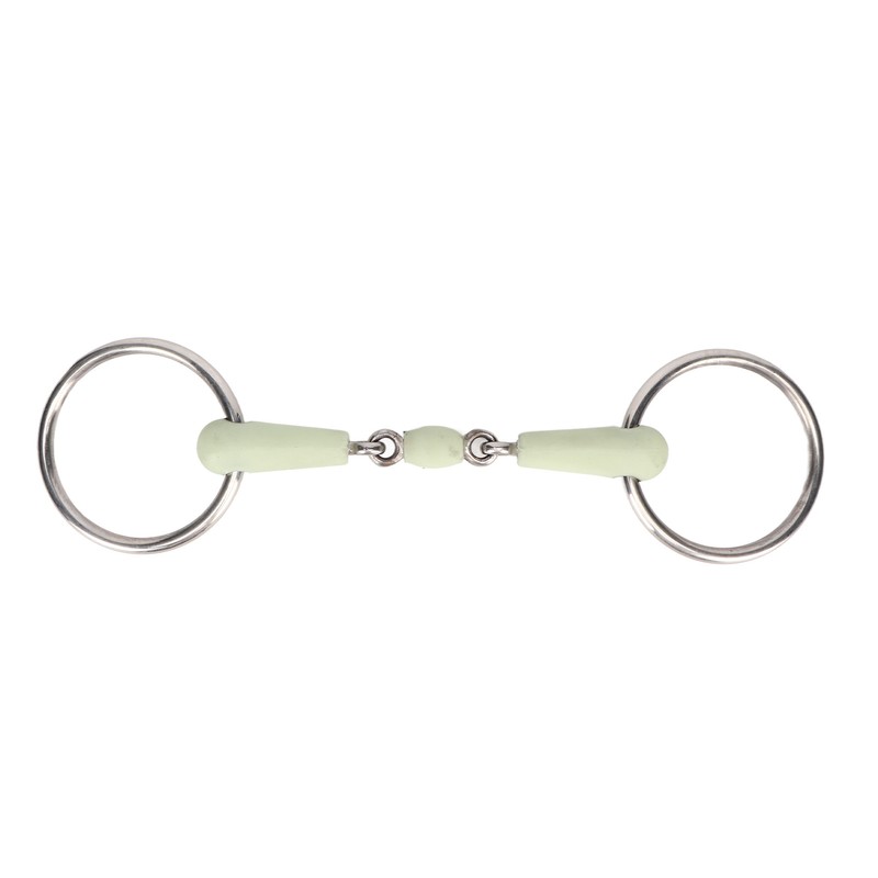 Horse Mouth Bit Stainless Steel Ring Middle Rubber Apple Flavour