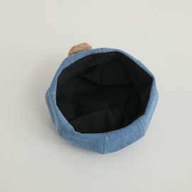 Toddler Girls French Denim Beret Hat Summer Beanie Kids Cute Spring Cap Preschoolers Beanie Hat (Rabbit Head-Davy Blue)