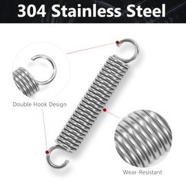 GUNGY Tension Springs with Hooks Stainless Steel Tension Spring 70 mm Outer Diameter 12 mm Wire Diameter 2 mm Maximum Tensile Force 12 kg 2 x 12 x 70 mm Pack of