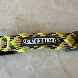 Arcadia Trail NEW NWT Arcadia Trail Dog Collar Yellow Tan Navy Paracord Rope Collar D Ring S