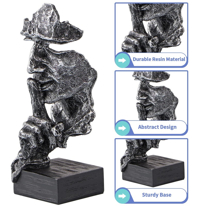 MOLIGOU 3Pcs Thinker Statue, No Hear No See No Speak