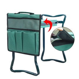 Garden Kneeler Tool Bag Stool Pouch Seat Storage Tote Hanging Organizer with Handle Pockets Waterproof Portable Gardening Kneeling Chair Bag Hand Tool Holder Bag for Outdoor Gardening