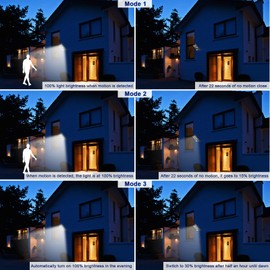 WaitScher Solar Lights Outdoor Waterproof 144pcs Super Bright LED Motion Lights Street Light Outdoor Security Lights for Yard Garden(1pack)