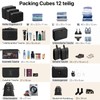 Chijoo 12-Piece Suitcase Organiser Set (Black) - Packing Cubes Set,