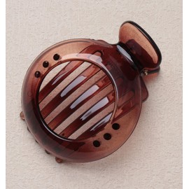 SOWAKA Hair Claws Small Non Slip French Round Concord Flat Hair Clips Banana Barrettes Alligator for Women Thick Long Hair Styling Yoga Exercise (Brown)