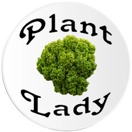 Kiwi Gifts Plant Lady - 10 Pack Circle Stickers 3 Inch - Kale Vegetarian Garden Gardener